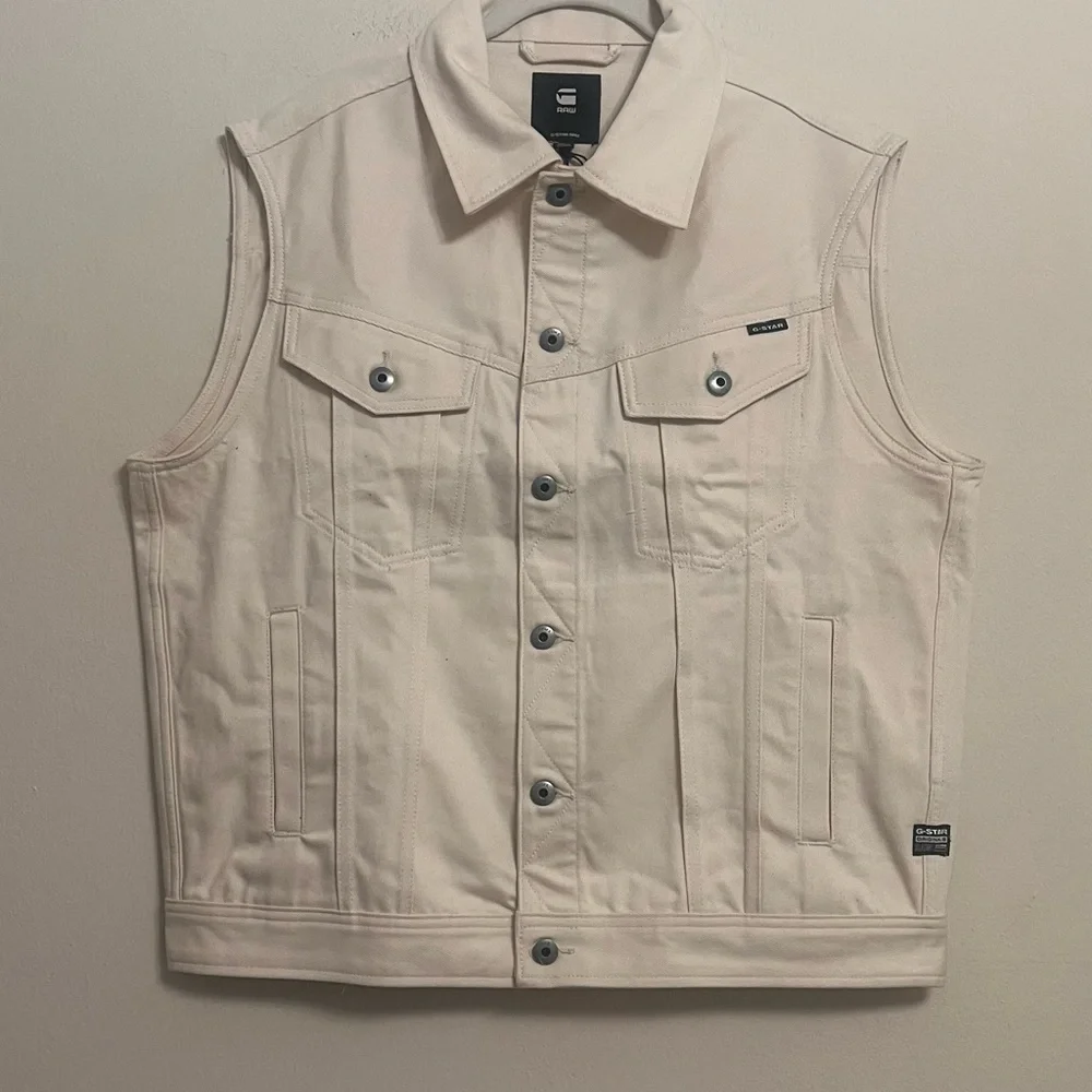 G Star Oversized Denim Vest Size Small New
